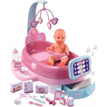 Smoby 024223 Baby Nurse opatrovateľské centrum so zvukom a svetlom pre 42 cm bábiku s 22 doplnkami