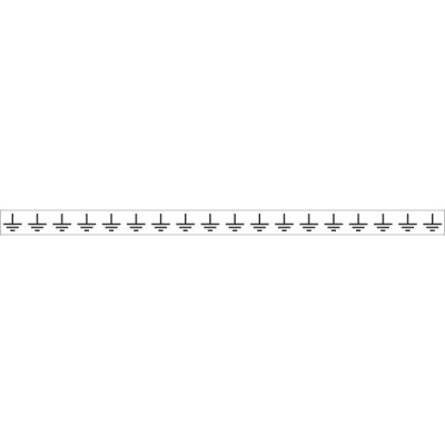 Znak uzemnění jedna velikost-proužky po 18 kusech | Samolepka, 1.6x1.6 cm