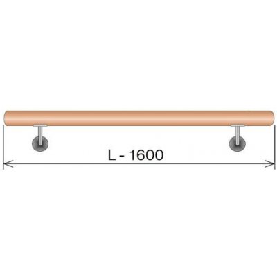 UMAKOV Dřevené madlo a držáky BUK L1600 mm WB/M-1600-CINK – HobbyKompas.cz