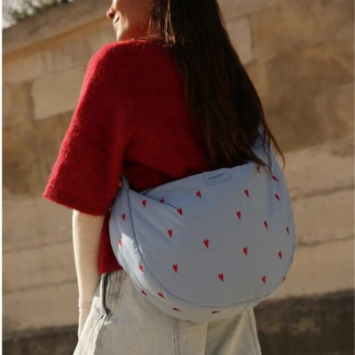 STUDIO NOOS Puffy Cross Body Bag Light Blue Hearts – Sleviste.cz