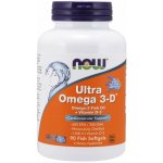 NOW Ultra Omega 3-D 600 EPA + 300 DHA + Vitamin D3 x 90 softgel kapslí – Hledejceny.cz
