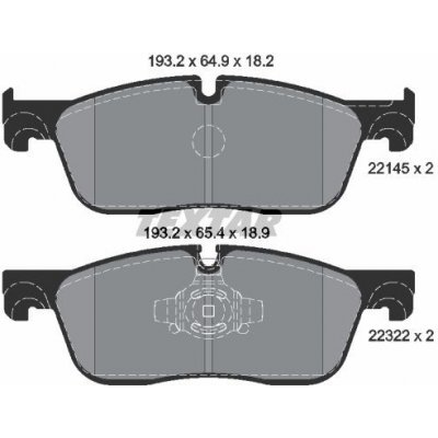 Sada brzdových destiček, kotoučová brzda TEXTAR 2214501 – Sleviste.cz
