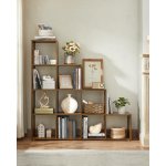 VASAGLE Regál schody hnědý 130x130x29 cm – Hledejceny.cz