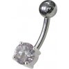 Piercing Šperky4U stříbrný piercing do pupíku kulatý světle fialový zirkon BP01146-TZ