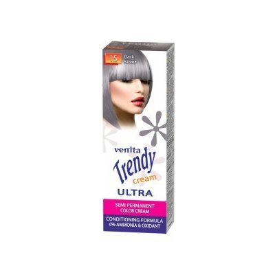 Venita Trendy Cream barva na vlasy 15 Dark silver 75 ml