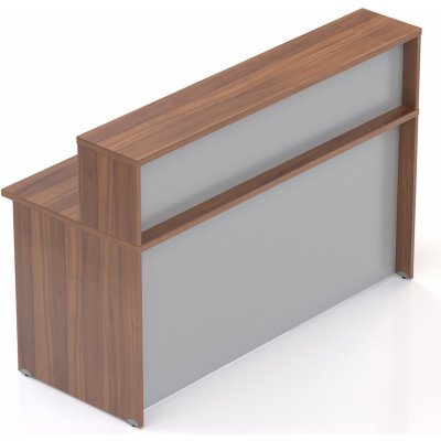 Nábytek Designový cz NLKA16 19 Recepční pult Komfort ořech / šedý – Hledejceny.cz