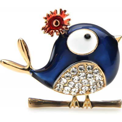 Amparo Miranda Brož Ptáček BM3421 modrá – Zboží Dáma