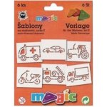 Papírové šablony MAGIC sada E Pozemní doprava – Zboží Dáma