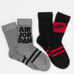Jordan U J Legacy Crew Socks 2Pack tmavě šedé / černé / červené – Zboží Dáma