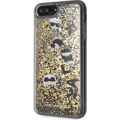 Pouzdro Karl Lagerfeld hard iPhone 8 Plus / iPhone 7 Plus black & gold Glitter – Zboží Mobilmania