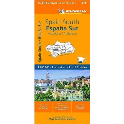 Andalucia - Michelin Regional Map 578 – Zboží Mobilmania