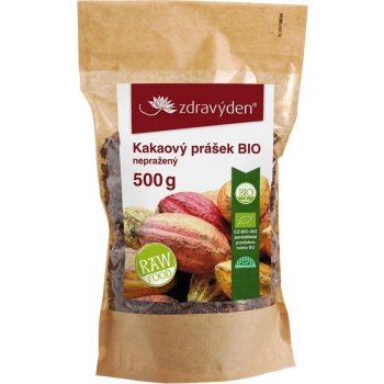 Zdravý den Kakaové boby Bio drcené nepražené 500 g