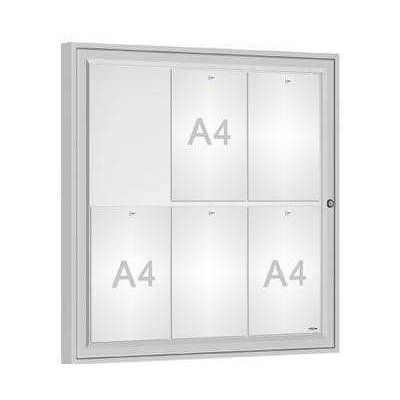 PROCITY Venkovní vitrína Classique, 6 x A4, plexi, elox | Zboží Auto