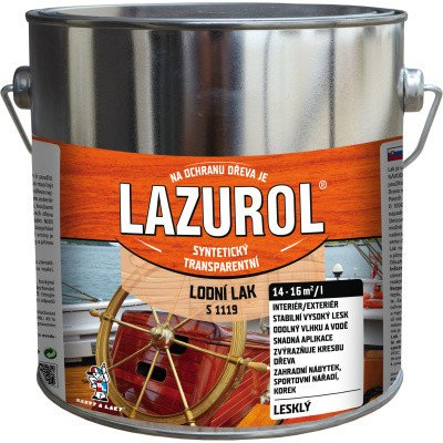 Lazurol S1119 lodní lak 2,5 l bezbarvý lesk – Zbozi.Blesk.cz