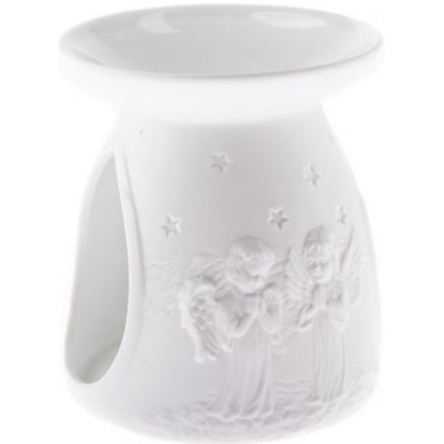 Dakls Porcelánová aroma lampa Two angels bílá 12 x 11 cm – Zboží Dáma