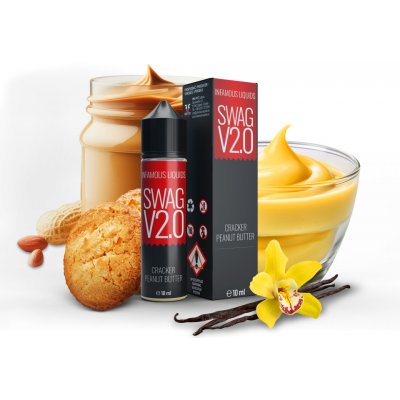 Infamous SWAG V2.0 grahamová sušenka s arašídovým máslem Shake & Vape 10 ml – Sleviste.cz