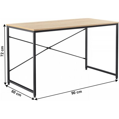 Kondela Mellora 90 x 60 cm dub / černý – Zbozi.Blesk.cz