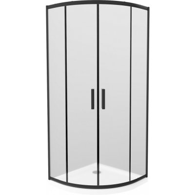 MEXEN/S - Rio sprchový kout čtvrtkruh 90x90, dekor, černá + bílá vanička se sifonem 863-090-090-70-30-4110B – Sleviste.cz