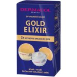 Dermacol Gold Elixir Omlazující kaviárový denní krém SPF10 50 ml + Omlazující kaviárový noční krém 50 ml + Omlazující maska s kaviárem 2 x 8 g dárková sada – Zboží Dáma