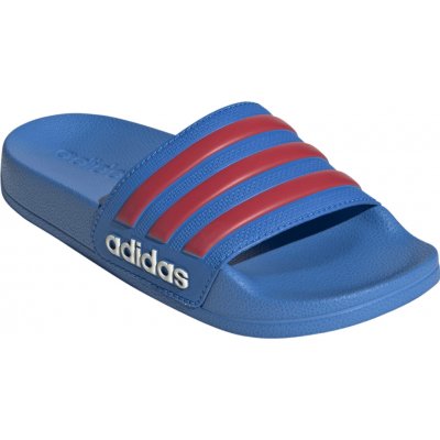 adidas ADILETTE SHOWER K Modrá Červená Bílá – Zboží Dáma