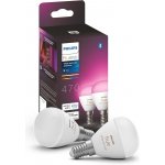 Philips SADA 2x LED RGBW Stmívatelná žárovka Hue WACA P45 E14/5,1W/230V P5750 – Zboží Živě