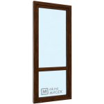 Kömmerling balkonové dveře 70 AD OS s příčkou levé tmavý dub/bílá 80 x 230 cm jednostranná klika + madýlko + PVC rám – Hledejceny.cz