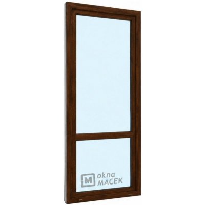 Kömmerling balkonové dveře 70 AD OS s příčkou levé tmavý dub/bílá 80 x 230 cm jednostranná klika + madýlko + PVC rám – Hledejceny.cz