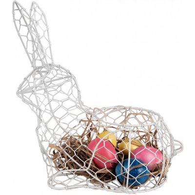Bílý drátěný dekorační košík králík Bunny 28*15*30 cm – Hledejceny.cz