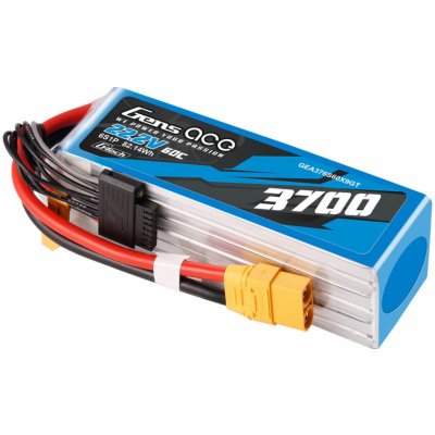 Gens Ace Acepow Electronics Co. Ltd Gens ace G-Tech LiPo 6S 3700mAh 22,2V 6S1P 60C XT90 Plug – Zboží Dáma