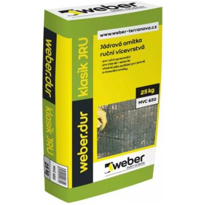 Weber weber.dur klasik JRU jádrová omítka 2mm 25 kg - MVC 650 25 – Zboží Mobilmania