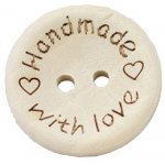 Pro Háčkování Dřevěný knoflík hand made 15 mm – Zboží Mobilmania