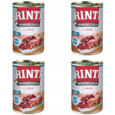 Rinti Kennerfleisch Junior hovězí 4 x 400 g – Hledejceny.cz