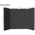 Fotověci Fotoplátno Fotopozadí Fotografické Pozadí s Oky a Fixací 2,4 x 4m - Výběr Barev Barva: Černá – Sleviste.cz