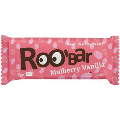 Roo´bar bio tyčinka s bílou moruší a vanilkou 30 g – Zboží Dáma