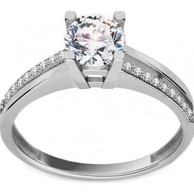 iZlato Forever zásnubní prsten z bílého zlata se zirkony Alaina IZ24512A