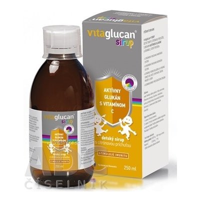 Vitaglucan Sirup dětský sirup s citrónovou příchutí stimuluj 250 ml – Hledejceny.cz