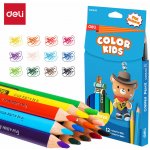 Deli Color Kids EC00600 pastelky trojhranné Jumbo 12 barev – Zboží Mobilmania