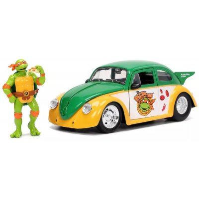 Jada Toys | Želvy Ninja Diecast Model 1959 Volkswagen Drag Beetle s figurkou Michelangelo 1:24 – Zboží Mobilmania