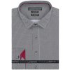 Pánská Košile Lui Bentini pánská košile dlouhý rukáv slim fit vzorovaná černo-bílá LDS232