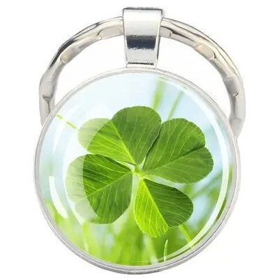 Přívěsek na klíče čtyřlístek zelená – Hledejceny.cz