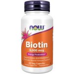 NOW Foods Biotin 5000ug 60 rostlinných kapslí – Hledejceny.cz