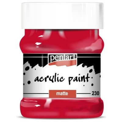 Pentart akrylová barva matná 230 ml rtěnka červená – Hledejceny.cz
