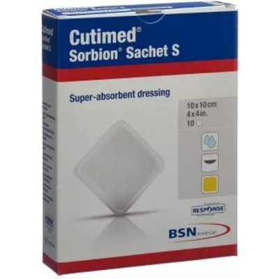 Cutimed Sorbion Sachet S 10 x 10 cm,sterilní,čistí ránu a absorbuje exudát,kte – Hledejceny.cz