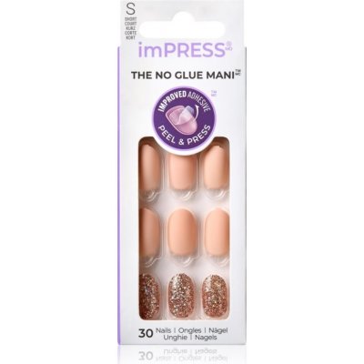 KISS imPRESS The No Glue Mani Short umělé nehty Evanesce 30 ks – Hledejceny.cz