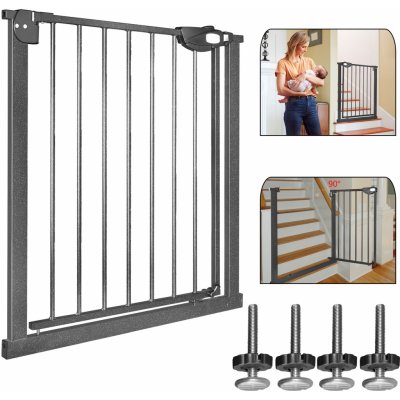 LZQ Auto Close Door Safety Gate 75-85 cm černá – Zboží Mobilmania