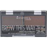 Rimmel London Brow This Way paletka pro úpravu obočí 002 medium brown 2,4 g – Zboží Dáma Rimmel London Brow This Way paletka pro úpravu obočí 002 medium brown 2,4 g – Zboží Dáma