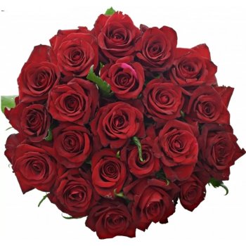 Kytice 21 luxusních růží EVER RED 80cm
