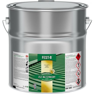 FEST-B S2141, antikorozní nátěr na železo, 0155 antracit, 12kg – HobbyKompas.cz