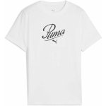 Puma ESSENTIALS SCRIPT TEE G Dívčí triko bílá – Zboží Dáma