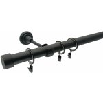 KovovégarnýžeCZ Rullo elegance 25 mm Jednořadá Bez kroužků černá matná 300 cm – Zboží Mobilmania